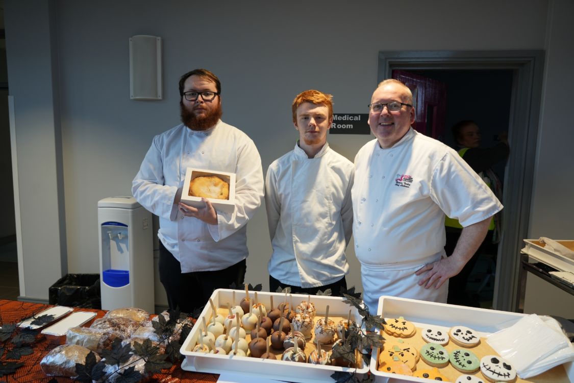 Nick Holmes, Shea Hewitt and Chef Thomas Turley